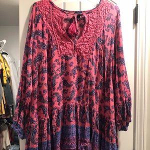 Pink and blue dress XL